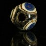 Medieval glass layered eye bead 365EMc